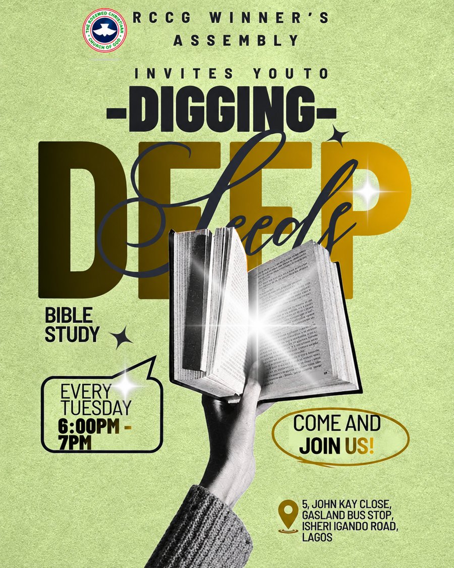Digging Deep Bible study flyer